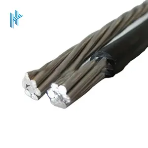 XLPE insulation Aluminum Aerial Bundled Cable ABC 2x35mm2 LV cable overhead lines