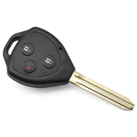 Casing Kunci Remote 3 Tombol, Kunci Kendaraan, Bilah Kunci Kosong Belum Terpotong, Pengganti Casing Fob Keyless Entry