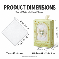 Boîte cadeau de serviettes papillon en gros, serviettes de toilette douces en polaire corail, cadeaux de mariage pour invités, cadeaux de fête prénuptiale
