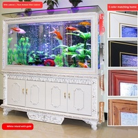 Aquarium sur mesure de luxe 150-1500L en verre européen avec meuble et filtration par fond de bac pour maison et bureau