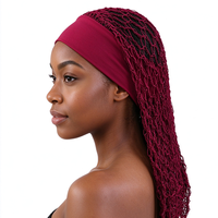 Filet à cheveux longs extensible à large bande pour femmes, en maille crochetée douce en rayonne, idéal pour dormir et protéger les cheveux