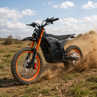 Nouvelle moto électrique tout-terrain 72V 4500W pour adultes, 61-80 km/h, batterie 22,5 Ah, freins hydrauliques, moteur sans balais
