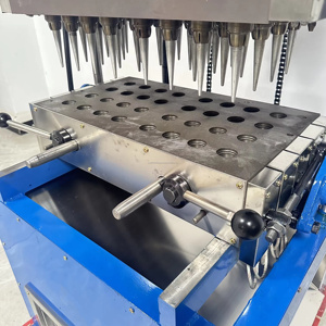 เครื่องทำกรวยเวเฟอร์ทรงกรวย32หัวสำหรับทำถ้วยกาแฟทรงกรวยกินได้แบบพกพา - Product Image 6