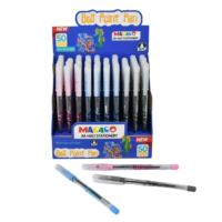 Stylo bille transparent en gros, encre bleue 0,7 mm, 50 pièces par boîte pour usage quotidien des étudiants