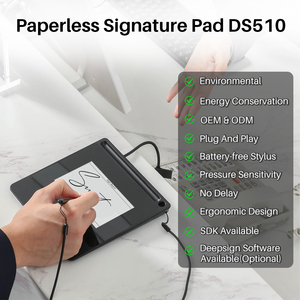 Huion DS510 5 pollici <span class=keywords><strong>penna</strong></span> elettronica digitale paperless firma <span class=keywords><strong>pad</strong></span> per banca hotel - Product Image 2
