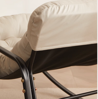 Canapé de salon moderne, fauteuil inclinable rond pour adultes, canapé double paresseux, chaise à bascule pour la maison, loisirs, en métal, pour salon