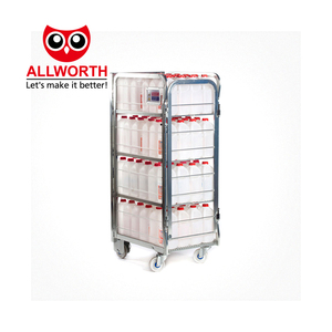 Galvanizli yuvalama 2 taraflı ambar depolama lojistik market arabası - Product Image 2