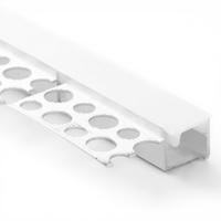 Profil LED en aluminium flexible à profil incurvé, à une seule face, 13 mm, encastré, avec couvercle en silicone, 6000