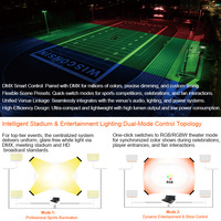 Système d'éclairage LED RGB à zoom MECREE 500W IP66, télécommande, stades, célébrations, spectacles interactifs, multicolore, CRI 90