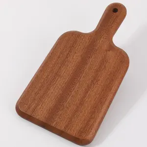 Custom Eco-Friendly Kitchen Gadgets Non Slip Thick Cheese Pizza Wood Cutting Board With Handle