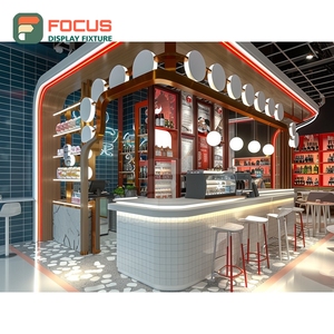 Vitrina Comercial para Café, Panel de Vidrio Alto, Exhibidor de Granos de Café, Vitrina para Cafetería en Color Nogal - Product Image 2