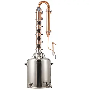 Distillateur à alcool en acier inoxydable, 4 plaques, colonne de Distillation domestique, 500 l, 4 pouces