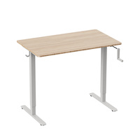 Bureau debout électrique réglable en acier avec manivelle – Design moderne, extensible, convertible, qualité hospitalière, pour usage commercial et bureautique
