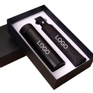 Customized Luxury Business Gift Set with 304 Stainless Steel Insulated <b>Cup</b> Christmas Umbrella Personalized Letterpress Printing - Product Image 1