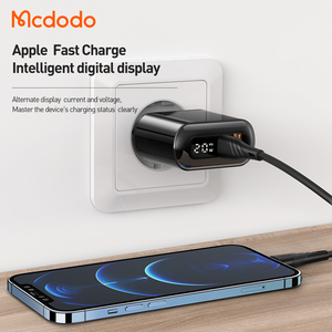 Mcdodo 717 Visible Charging Power Dual Port 20W PD+QC3.0 <strong>Digital</strong> Display 2 <strong>USB</strong>+ Type C Port Fast EU Mobile Phone Wall Charger - Product Image 4