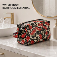 Sac de toilette imperméable en PVC HANFEIZI, trousse de maquillage de voyage, organiseur de toilette pour femmes