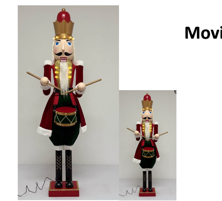 Large 6ft 180cm Life Size Animated Christmas Nutcracker Drummer Statue Music LED Lights Christmas Holiday Display Decorations