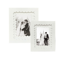AHOME cadre Photo Mdf 5x7 cadre Photo blanc cadre en bois festonné Art mural décoration de la maison