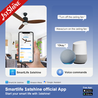 Ventilador de Techo Inteligente 1stshine de 52 Pulgadas con Luz LED, Control por Wifi y Voz, Eficiente, Garantía de Calidad, Venta al Por Mayor