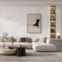 Panneau mural SPC imperméable et ignifuge en PVC, plaque de marbre décorative UV pour la décoration intérieure de salle de bain, hôtel et maison