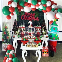 Kit de ballons de Noël transfrontalier très demandé, ensemble de ballons en aluminium motif bonhomme de neige de dessin animé, vente en gros