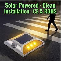 Réflecteur routier solaire en aluminium intégré haute visibilité avec clignotement synchronisé par GPS pour la guidage des pistes aéroportuaires