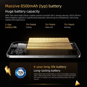 POCO X8 Pro Max 5G รุ่น Global สมาร์ทโฟน Octa Core LTE ชิปประมวลผล Dimensity 9500s หน้าจอ AMOLED 6.8 นิ้ว กล้อง 50MP แบตเตอรี่ 6000mAh รองรับชาร์จไว 100W - Product Image 6