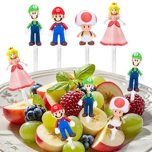 Pequeño lindo dibujos animados princesa silicona <span class=keywords><strong>comida</strong></span> tenedor desechable Mini Horquilla Tenedor De Fruta niños almuerzo fruta selección Beto dibujos animados - Product Image 3