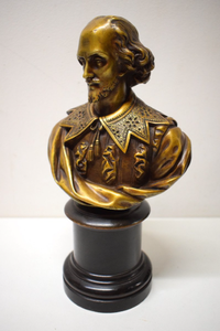Estatua de Figura Personalizada, Busto Clásico de Bronce de William <span class=keywords><strong>Shakespeare</strong></span>, Escultura Decorativa Literaria para Biblioteca, Estudio, Oficina, Arte de Colección - Product Image 4
