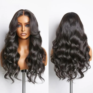 Peluca de encaje sin pegamento 4x4 5x5 6x6 con base de seda negra, peluca con encaje completo de cabello humano, peluca africana - Product Image 1