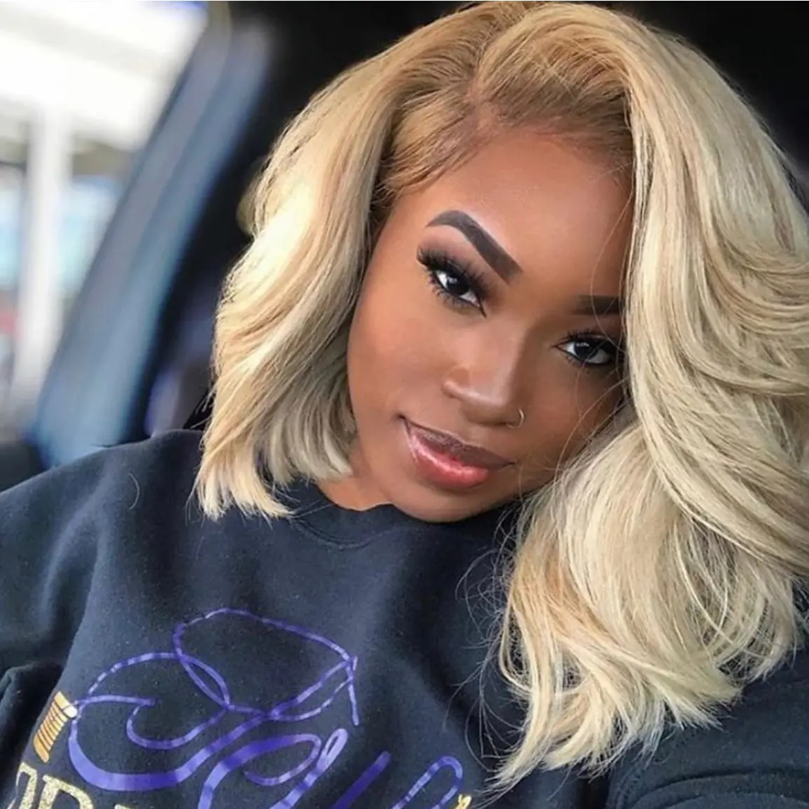 Pre-plucked Glueless Bob Full Virgin Cuticle Aligned 100 Human Hair Short Straight Bob Full Lace Wig With Baby Hair