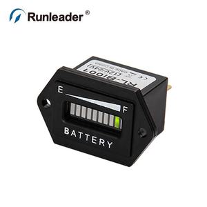 Runleader 12 V 24 V एलईडी बैटरी संकेतक बैटरी कांटा लिफ्टों के लिए गोल्फ कार्ट ईंधन गेज बैटरी चार्ज गेज - Product Image 1