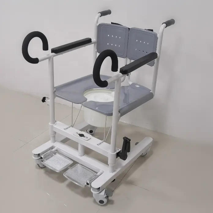 Patient toilet chair transfer commode toilet chair open back wheel chair for disabled people Chinese manufacturer