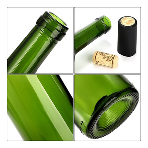 Bouteille en verre vert foncé transparente de 750 ml pour <span class=keywords><strong>vin</strong></span> rouge avec <span class=keywords><strong>bouchon</strong></span> et capsule – Vente en gros - Product Image 3