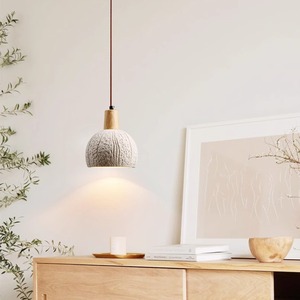 Creative Cream Wabi-Sabi Style Unique Pendant Light Concrete Restaurant Bar Counter for Hallway Entryway Bedroom Bedside - Product Image 2