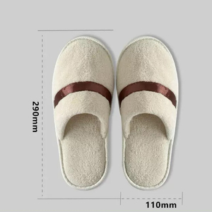 IStapromo Regalos al por Mayor, Pantuflas Desechables Blancas de Felpa Coral con Punta Cerrada para Hotel, Pantuflas Lavables de 5 Estrellas para Hotel y Spa - Product Image 3