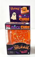 Balle anti-stress Halloween en forme de cube, à remontée lente, en TPR souple, jouet sensoriel à presser pour enfants, cadeau fantaisie, vente en gros
