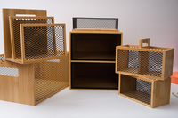 Porte-revues, porte-revues de bureau, porte-fichiers, organisateur, panier de rangement rustique pour magazines, livres, journaux, tablettes