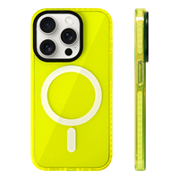 NOUVELLE Coque de téléphone transparente couleur néon pour iPhone 17 16 15 Pro Max 14 Pro 13 14 12, compatible avec le chargement sans fil, en silicone souple avec protection antichoc