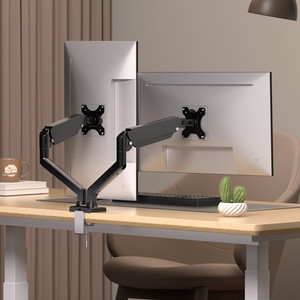 Support de bureau pour double <span class=keywords><strong>écran</strong></span> <span class=keywords><strong>articulé</strong></span> et réglable, idéal pour les professionnels de la technologie et les dentistes (profil <span class=keywords><strong>vertical</strong></span>) - Product Image 1