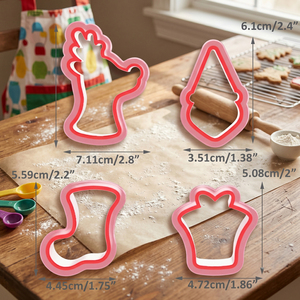 Lot de 4 <span class=keywords><strong>mini</strong></span> emporte-pièces et moules à biscuits de Noël pour fondant et glaçage royal - Product Image 2