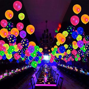 100 Globos Fluorescentes Luminosos para Decoración de Bodas, Globos de Neón que Brillan en la Oscuridad, Suministros para Fiestas con Luz Ultravioleta - Product Image 4
