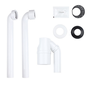Tubería de Desagüe para Lavabo Aojiele en Forma de S, Material PP, Antiolores, Desagüe de Pared y Piso, Compacto, Universal, con Botón de Presión - Product Image 5