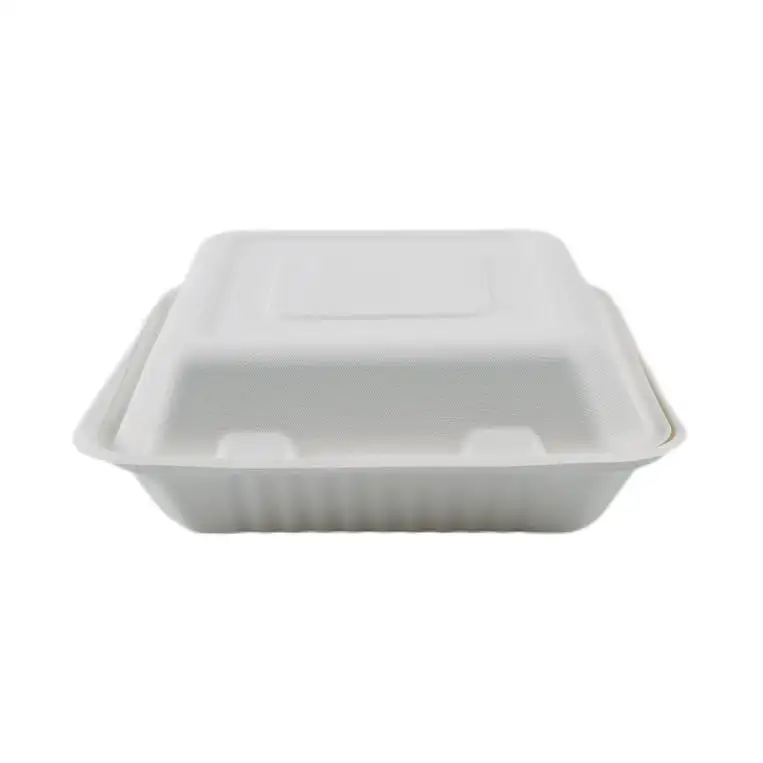 Kotak kertas sekali pakai Biodegradable dapat dilipat, kotak air katering bayi kotak makanan En karton dengan kompartemen Styrofoam wadah makanan