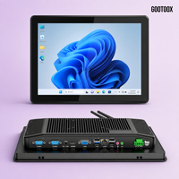 Panel PC Industrial de 12.1/13.3/15/15.6/21.5 Pulgadas, Computadora Táctil Todo en Uno Integrada Sin Ventilador con Win7/Win10/Linux, SSD de 64GB-512GB