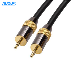 High end 3,5mm <span class=keywords><strong>Cable</strong></span> <span class=keywords><strong>auxiliar</strong></span> <span class=keywords><strong>Jack</strong></span> a <span class=keywords><strong>Jack</strong></span> oro plateado <span class=keywords><strong>Cable</strong></span> de audio para coche - Product Image 1