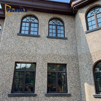 Ventana abatible de Marco Delgado arqueado Ventanas francesas de aluminio con aspecto de acero