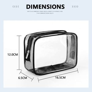 Bolsa de Cosméticos Transparente con Asa, Promoción de Fábrica BSCI, Set de Bolsas de Aseo para Viaje, Bolsa de Maquillaje Transparente - Product Image 5