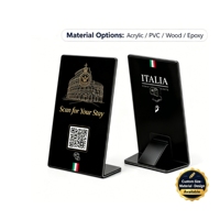 Support de menu NFC Google Review en PVC et acrylique personnalisé pour avis Google et cartes de bus, personnalisable pour entreprise
