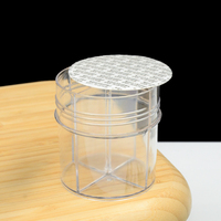 Boîte à bonbons en plastique ronde personnalisée avec support PS, emballage alimentaire pour petits granulés, bouteille à 4 compartiments avec bouchon à vis
